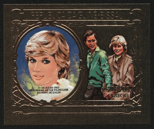 Guinea-Bissau 1982 - Mi-Nr. 646 B ** - MNH - Gold - ungez / imp - Prinz William