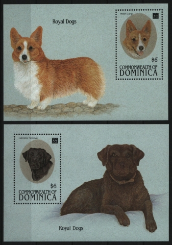 Dominica 1994 - Mi-Nr. Block 264-265 ** - MNH - Hunde / Dogs