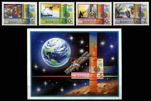 Dominica 1983 - Mi-Nr. 814-817 & Block 82 ** - MNH - Kommunikation