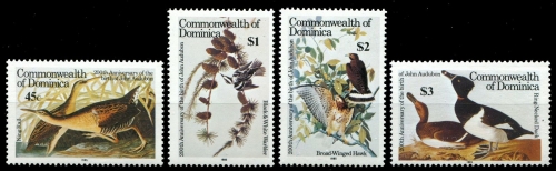 Dominica 1985 - Mi-Nr. 905-908 ** - MNH - Vögel / Birds - Audubon