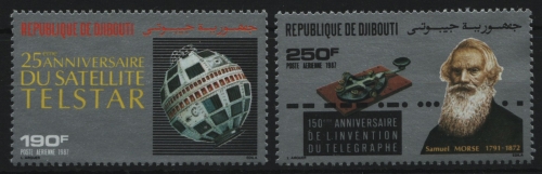 Dschibuti 1987 - Mi-Nr. 498-499 ** - MNH - Telekommunikation
