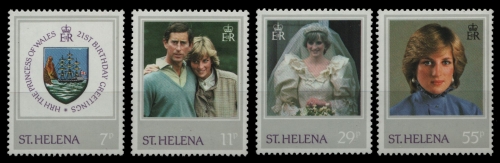 St. Helena 1982 - Mi-Nr. 361-364 ** - MNH - Hochzeit Charles & Diana