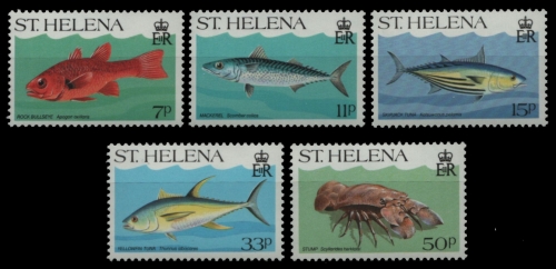 St. Helena 1985 - Mi-Nr. 423-427 ** - MNH - Meerestiere / Marine life