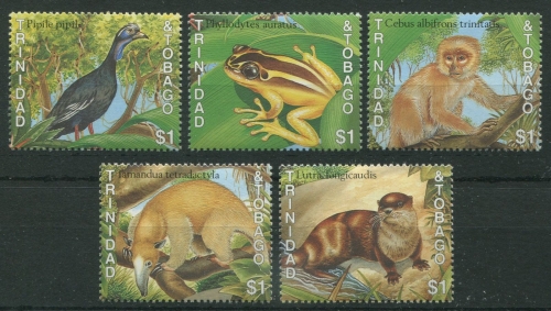Trinidad & Tobago 1989 - Mi-Nr. 579-583 ** - MNH - Wildtiere / Wild animals