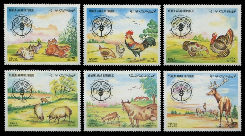 Jemen-Arabische Republik 1982 - Mi-Nr. 1669-1674 ** - MNH - Tiere / Animals