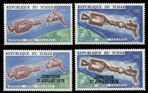 Tschad 1975 - Mi-Nr. 710-711 & 722-723 ** - MNH - Raumfahrt / Space