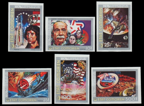 Komoren 1976 - Mi-Nr. 305-310 B ** - MNH - ungez / imp - Raumfahrt / Space