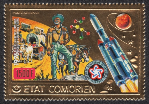 Komoren 1976 - Mi-Nr. 312 A ** - MNH - Gold - Raumfahrt / Space