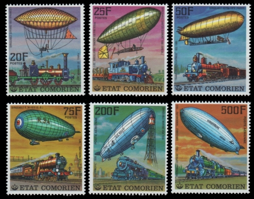 Komoren 1977 - Mi-Nr. 339-344 A ** - MNH - Luftfahrt / Aviation