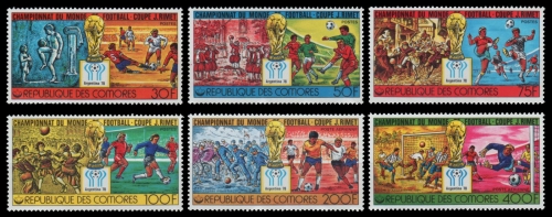 Komoren 1978 - Mi-Nr. 384-389 A ** - MNH - Fußball / Soccer