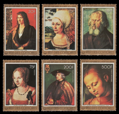 Komoren 1978 - Mi-Nr. 400-405 A ** - MNH - Gemälde / Paintings - Dürer