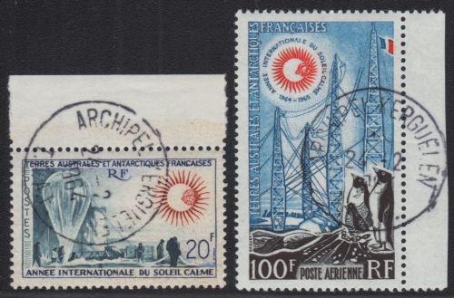 TAAF 1963 - Mi-Nr. 29-30 gest / used - Jahr der ruhigen Sonne
