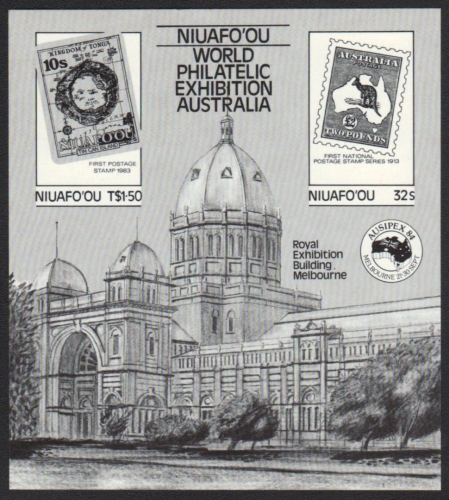 Niuafo'ou-Insel 1984 - Mi-Nr. Block 1 ** - MNH - Schwarzdruck - Marke auf Marke