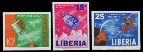 Liberia 1963 - Mi-Nr. 619-621 B ** - MNH - ungez / imp - Raumfahrt / Space