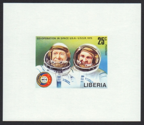 Liberia 1975 - Mi-Nr. 971 B ** - MNH - als Block - ungez / imp - Raumfahrt