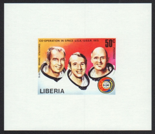 Liberia 1975 - Mi-Nr. 972 B ** - MNH - als Block - ungez / imp - Raumfahrt