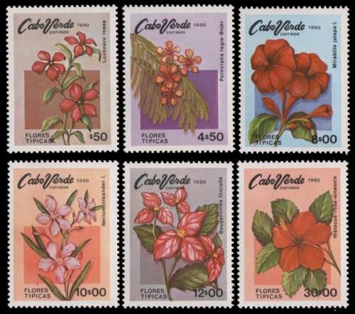 Kap Verde 1980 - Mi-Nr. 425-430 ** - MNH - Blumen / Flowers