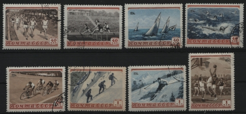 Russia / Sowjetunion 1954 - Mi-Nr. 1710-1717 gest / used - Sport