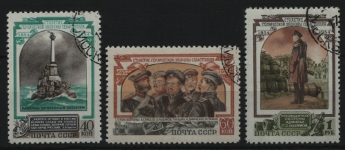 Russia / Sowjetunion 1954 - Mi-Nr. 1728-1730 gest / used - Sewastopol