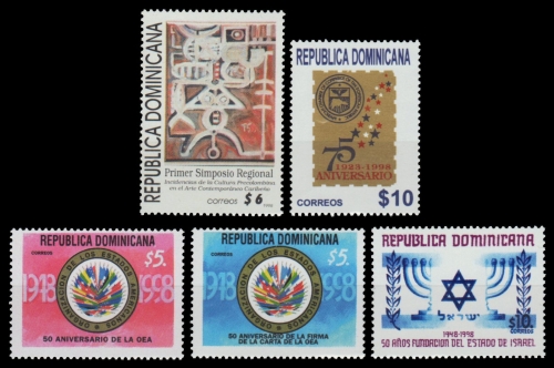 Dominikanische Republik 1998 - Mi-Nr. 1876, 1877, 1880-1881 & 1882 ** - MNH