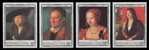 Tschad 1978 - Mi-Nr. 831-834 ** - MNH - Gemälde - Dürer