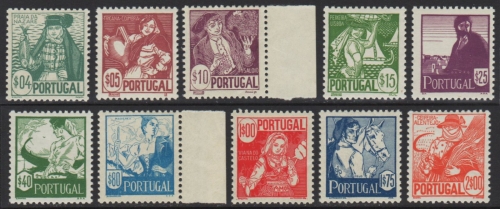 Portugal 1941 - Mi-Nr. 632-641 ** - MNH - Volkstrachten