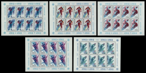 Russia / Sowjetunion 1988 - Mi-Nr. 5788-5792 ** - MNH - KLB - Olympia