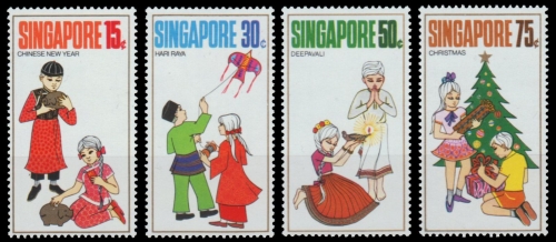 Singapur 1971 - Mi-Nr. 138-141 ** - MNH - Feste der Völker Singapurs