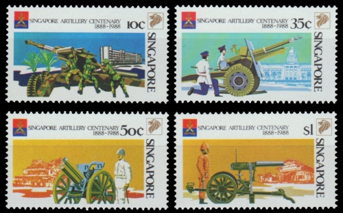 Singapur 1988 - Mi-Nr. 546-549 ** - MNH - Artillerie