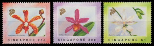 Singapur 1991 - Mi-Nr. 633-635 ** - MNH - Orchideen / Orchids