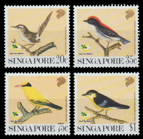 Singapur 1991 - Mi-Nr. 636-639 A ** - MNH - Vögel / Birds