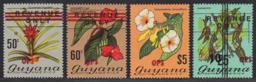 Guyana 1981 - Dienst - Mi-Nr. 11-14 ** - MNH - Blumen / Flowers