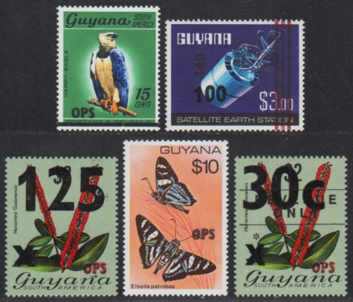 Guyana 1981 - Dienst - Mi-Nr. 15-19 ** - MNH - Flora & Fauna