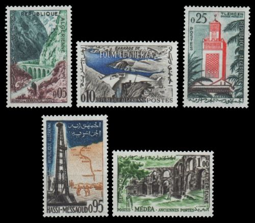 Algerien 1962 - Mi-Nr. 388-392 ** - MNH - Ansichten