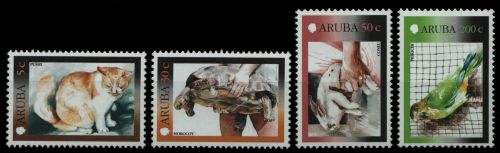 Aruba 2001 - Mi-Nr. 267-270 ** - MNH - Haustiere / Pets