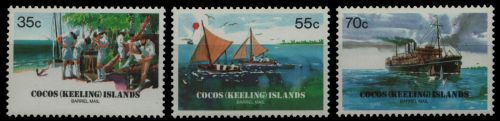 Kokos-Inseln 1984 - Mi-Nr. 115-117 ** - MNH - Schiffe / Ships