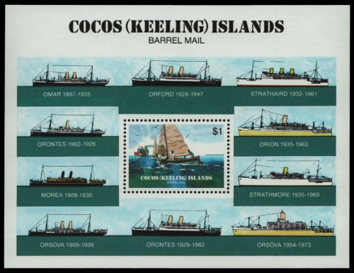 Kokos-Inseln 1984 - Mi-Nr. Block 2 ** - MNH - Schiffe / Ships