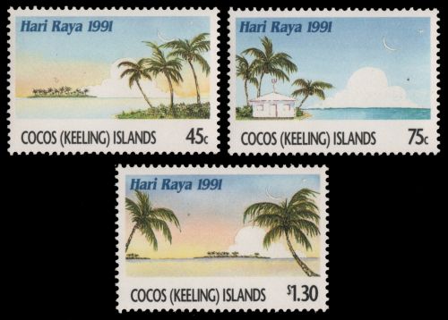 Kokos-Inseln 1991 - Mi-Nr. 249-251 ** - MNH - Natur - Flora