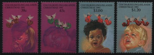 Kokos-Inseln 1991 - Mi-Nr. 252-255 ** - MNH - Weihnachten / X-mas