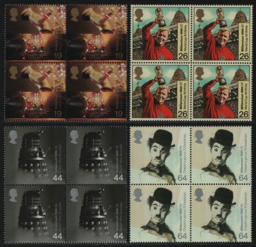 Großbritannien 1999 - Mi-Nr. 1809-1812 ** - MNH - Viererblock - Unterhaltung