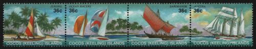 Kokos-Inseln 1987 - Mi-Nr. 166-169 ** - MNH - Schiffe / Ships