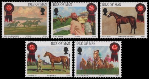 Isle of Man 2001 - Mi-Nr. 927-931 ** - MNH - Pferde / Horses