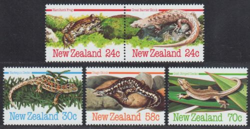 Neuseeland 1984 - Mi-Nr. 901-905 ** - MNH - Reptilien & Amphibien