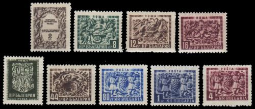 Bulgarien 1952 - Mi-Nr. 835-843 ** - MNH - Volkskunst