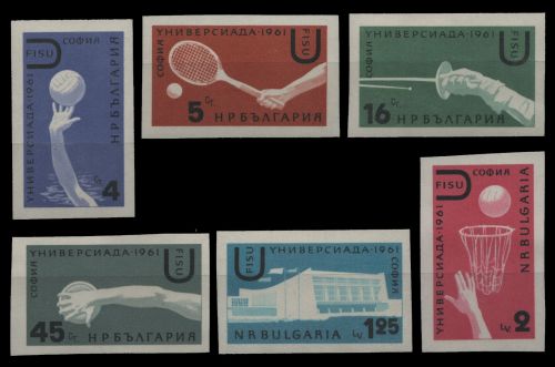 Bulgarien 1961 - Mi-Nr. 1237-1242 ** - MNH - Studentensportspiele