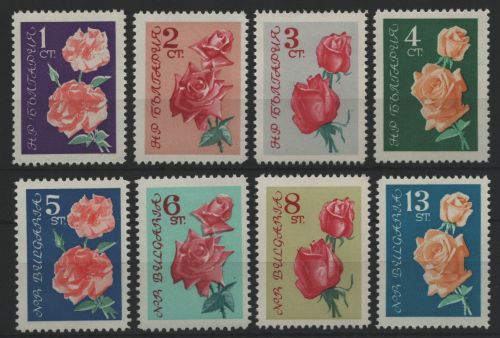 Bulgarien 1962 - Mi-Nr. 1300-1307 ** - MNH - Rosen / Roses