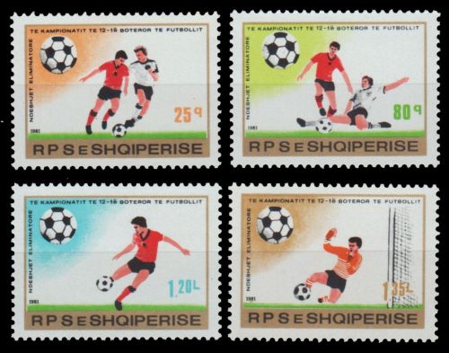 Albanien 1981 - Mi-Nr. 2080-2083 ** - MNH - Fußball / Soccer