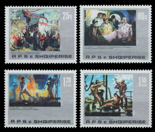 Albanien 1982 - Mi-Nr. 2131-2134 ** - MNH - Gemälde / Paintings