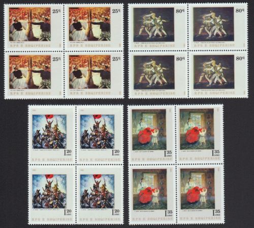 Albanien 1981 - Mi-Nr. 2095-2098 ** - MNH - Viererblock - Gemälde / Paintings