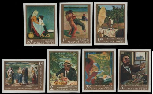 Ungarn 1967 - Mi-Nr. 2370-2376 B ** - MNH - Gemälde / Paintings